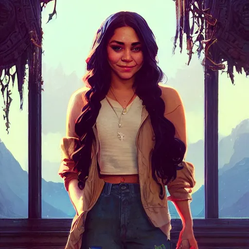 Prompt: highly detailed portrait, vanessa hudgens, in gta v, stephen bliss, unreal engine, fantasy art by greg rutkowski, loish, rhads, ferdinand knab, makoto shinkai and lois van baarle, ilya kuvshinov, rossdraws, tom bagshaw, global illumination, radiant light, detailed and intricate environment