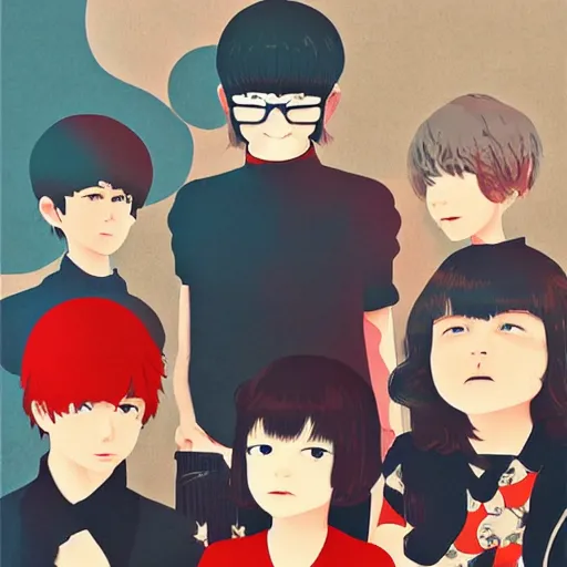 Image similar to bird bird joins an indie band by ilya kuvshinov katsuhiro otomo