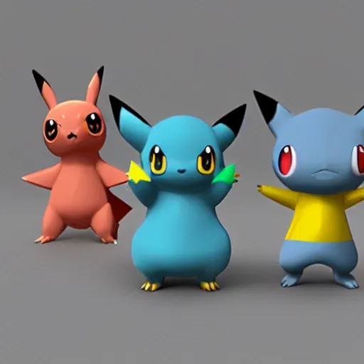 Prompt: new! pokemon that doesn't! exist, 3 d rendered