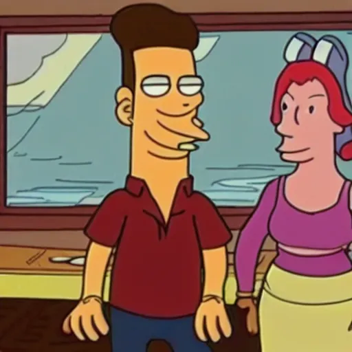 Prompt: fry and leela from futurama ( 1 9 9 9 ) in better call saul