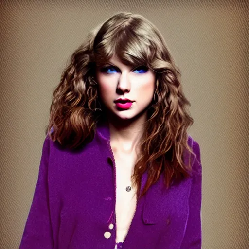 Image similar to purple Taylor Swift made of purple