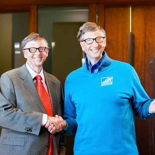 Prompt: bill gates invested in marijuana drug buisness, bill gates shaking hands with marijuana drug lord, real event, historical event, realistic, hdr, clear image, hdd, dynamic lighting,