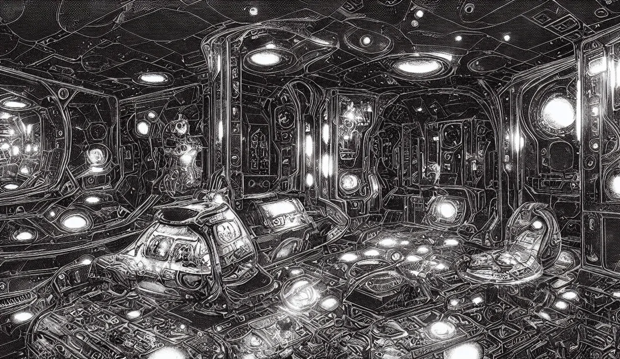 Prompt: epic professional digital art of interior scene of dim spaceship room of upright fogged stasis pods lining wall, by virgil finlay, brenda rodriguez, cinematic, detailed, intricate, grand, artstation, cgsociety, epic, stunning, gorgeous, wow wow detail