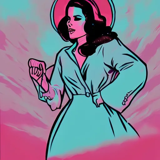 Prompt: lana del rey by tim doyle