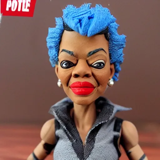 Image similar to maya angelou cosplay architect, stop motion vinyl action figure, plastic, toy, butcher billy style