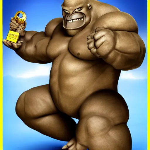 Prompt: national geographic professional photo of machamp, award winning