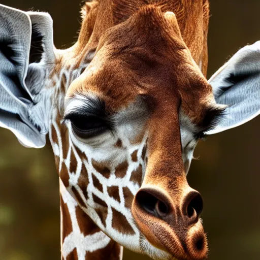 Image similar to photo of a giraffe wearing a tie