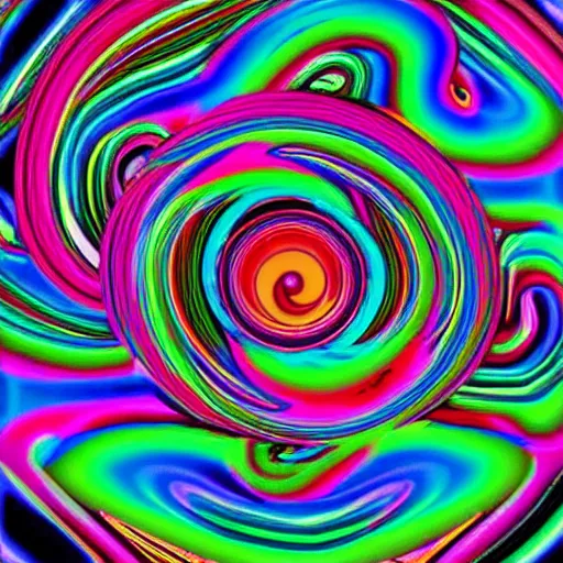 Image similar to a swirling psychedelic image of a black hole, artist's interpretation, poster art, featured artwork, high contrast, abstract, pop, digital art