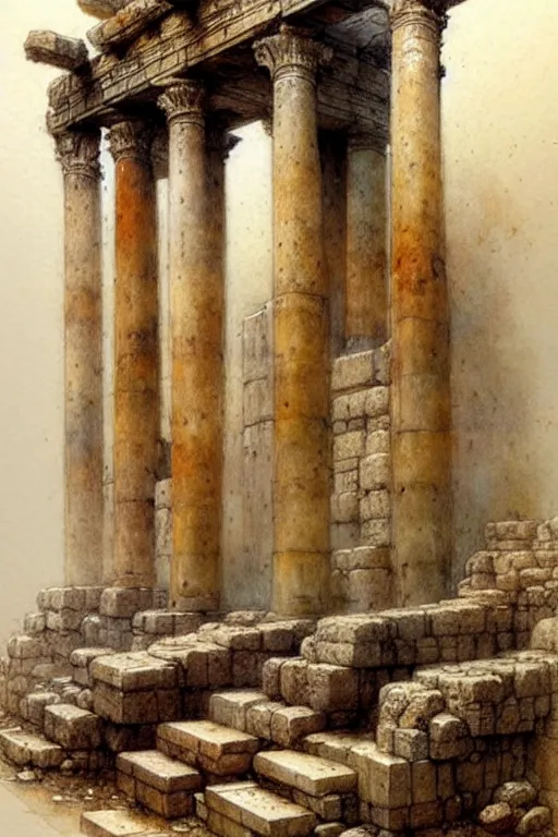 Image similar to (((((ancient israel roman temple . muted colors.))))) by Jean-Baptiste Monge !!!!!!!!!!!!!!!!!!!!!!!!!!!