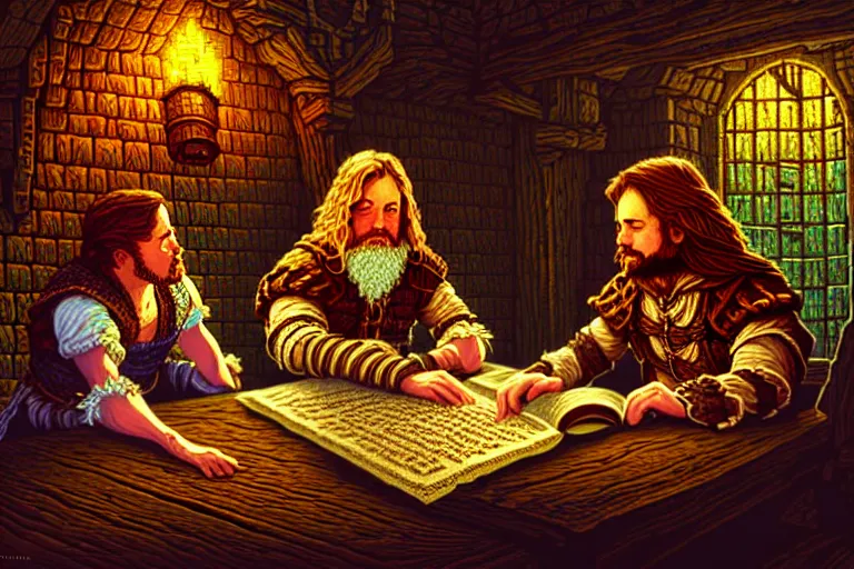 Image similar to the bard's tale, beautiful detailed pixelart by albertov, intricate details, beautiful, dithered gradients, volumetric lighting, cgsociety, artstation, smooth, sharp focus, 2 d illustration, amazing art by dan mumford, old school computer game graphics, crpg, d & d, pixel art