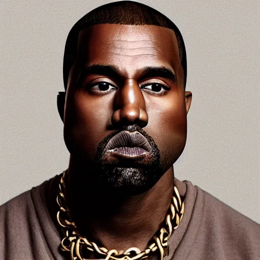 Prompt: my next nft project is a collection of hyperrealistic images of kanye west in the unicanny valley