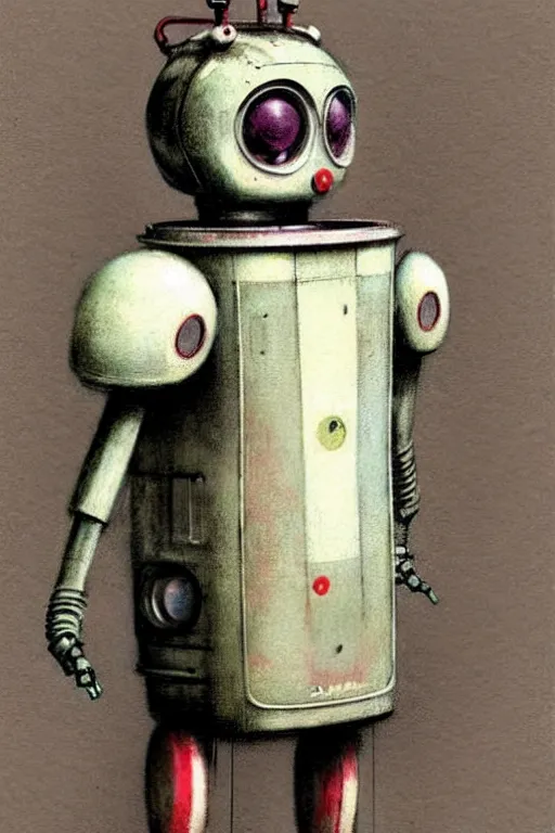 Image similar to ( ( ( ( ( 1 9 5 0 s retro future android robot clown. muted colors., ) ) ) ) ) by jean - baptiste monge,!!!!!!!!!!!!!!!!!!!!!!!!!