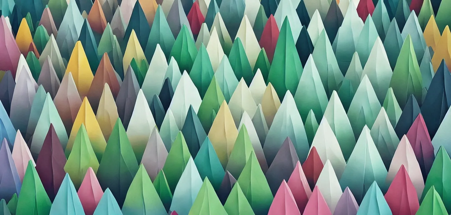 Image similar to origami forest by charlie davis behance