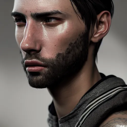 Image similar to portrait painting of a male, ultra realistic, concept art, intricate details, highly detailed, photorealistic, octane render, 8 k, unreal engine. art by silverjow