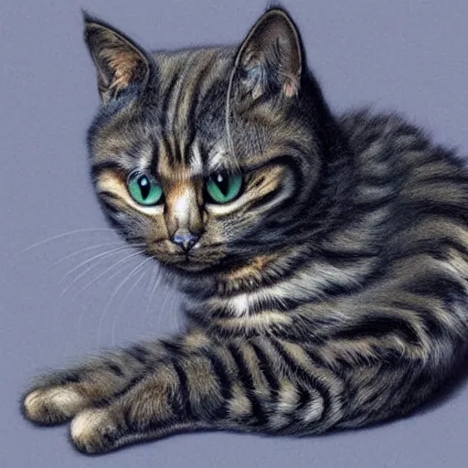 Image similar to hybrid of a cat and a spider, photorealistic