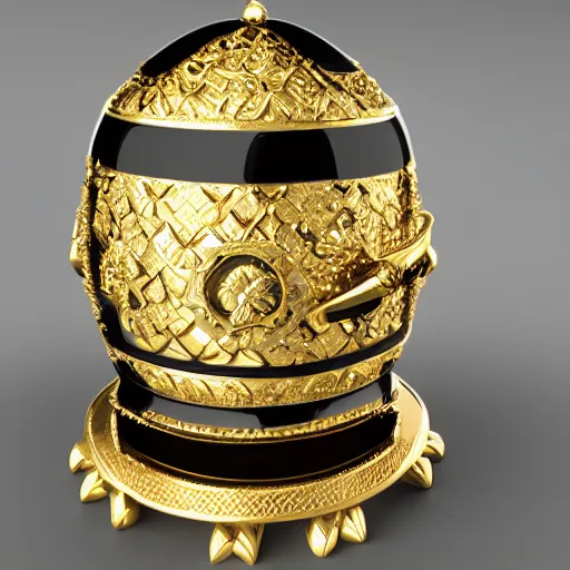 Prompt: Holy Hand Grenade of Antioch, in the style of a faberge egg, octane render,