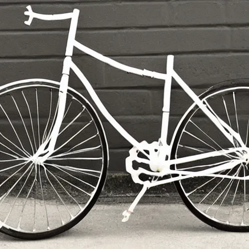 Prompt: bicycle made of bones