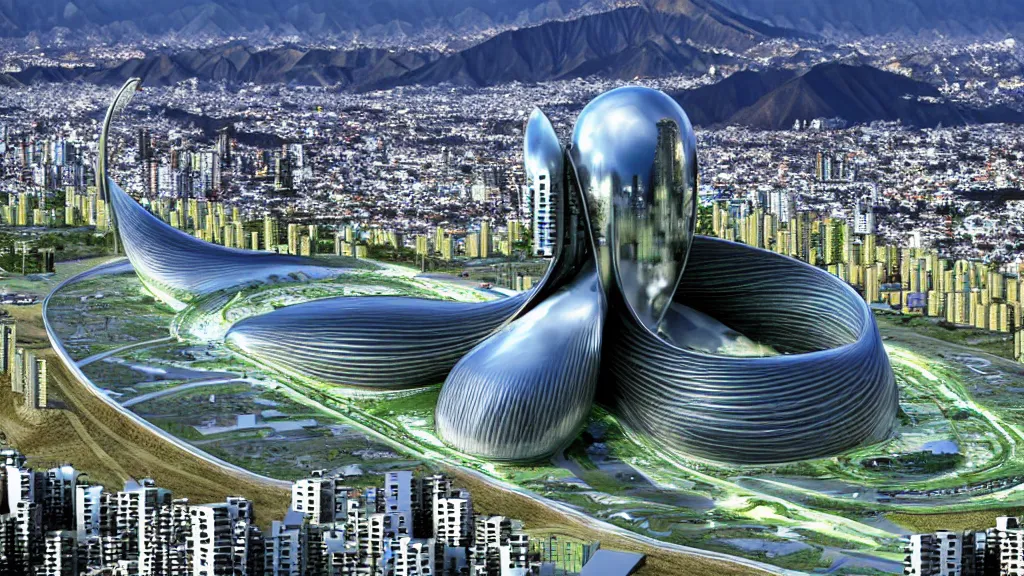 Prompt: Super-Nuclear, Ultra-Natural, Quito, Ecuador; by Oswaldo Moncayo and Vincent Callebaut; Art Direction by James Cameron;