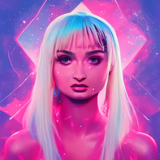 Prompt: cinematic, epic, kim petras bubblegum pink pop album cover, out of this world, interdimensional, artstation, cgsociety