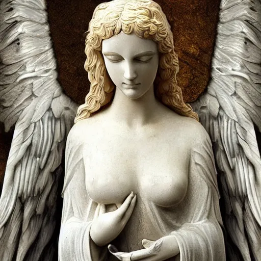 Image similar to mystic angel, femal, beautiful, heavenly, high detail, attractive,