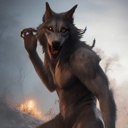 Image similar to werewolf from van helsing unreal engine hyperreallistic render 8k character concept art masterpiece