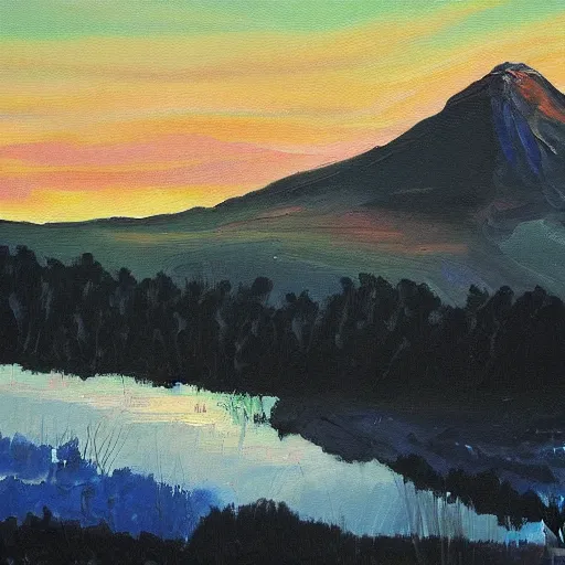 Image similar to beautiful painting of bishop hill by olaf means