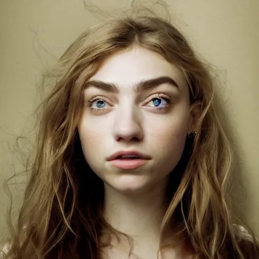 Prompt: a masterpiece portrait photo of a beautiful young woman who looks like a imogen poots, symmetrical face, random background scene