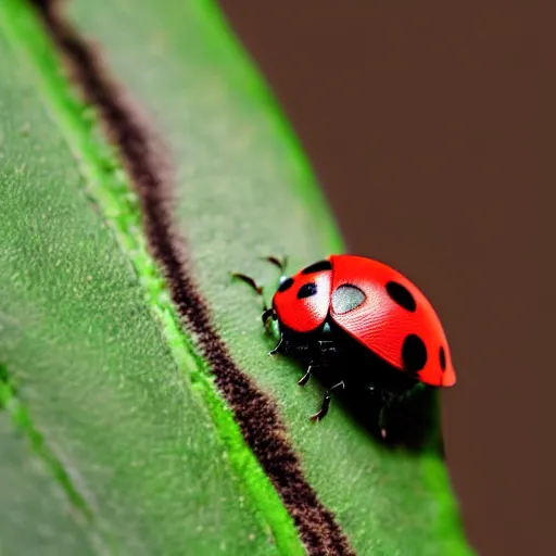 Image similar to a feline ladybug - cat - hybrid, animal photography