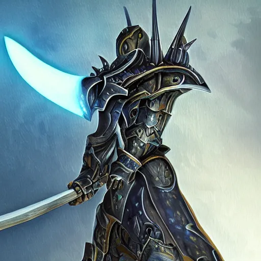 Image similar to closeup fantasy art of a void knight by kotaro chiba