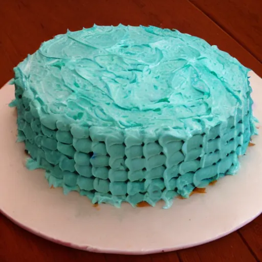 Image similar to mermaid cake, homemade,