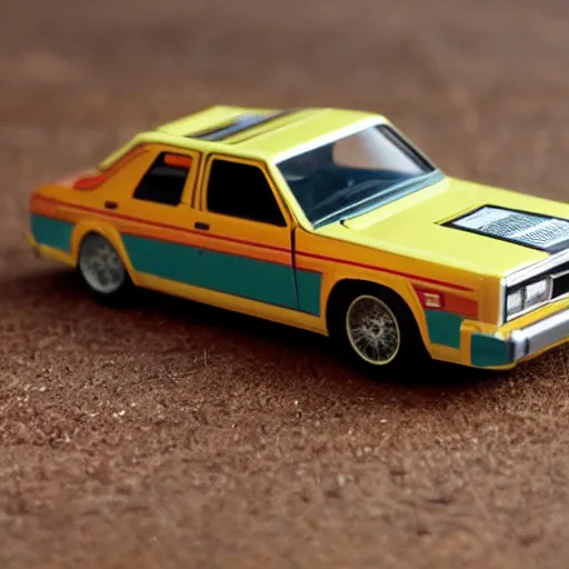 Prompt: a matchbox car from 1980 red