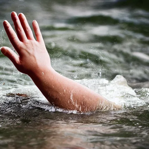 Image similar to desperate hand emerging from the water