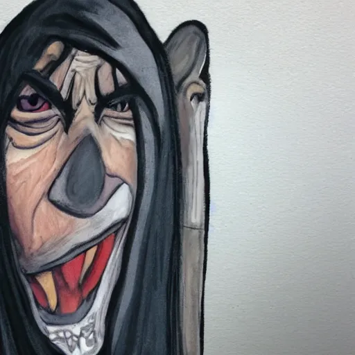 Image similar to Jar Jar Binks as a Sith Lord, portrait