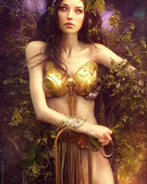 Prompt: dryad, stern like athena, a singer, portrait, magic the gathering art, studio lighting by jessica rossier and brian froud and gaston bussiere