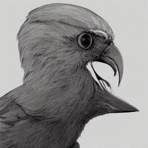 Image similar to man, bird's head, strong, gladiator, hyper realism