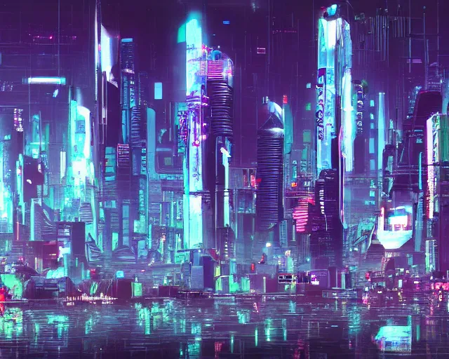 Image similar to cyberpunk city