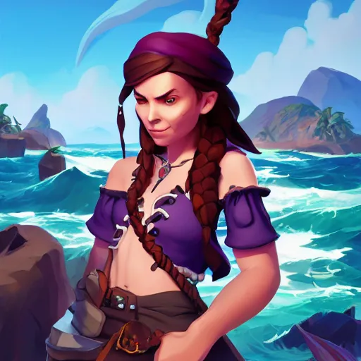 Image similar to jack the pirate mermaid on sea of thieves game avatar hero, behance hd by jesper ejsing, by rhads, makoto shinkai and lois van baarle, ilya kuvshinov, rossdraws global illumination