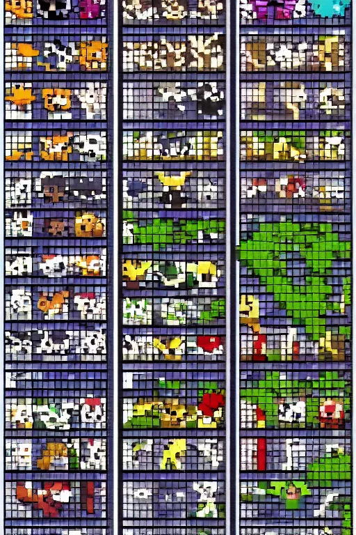 Image similar to Pokemon gen 1 sprite sheet