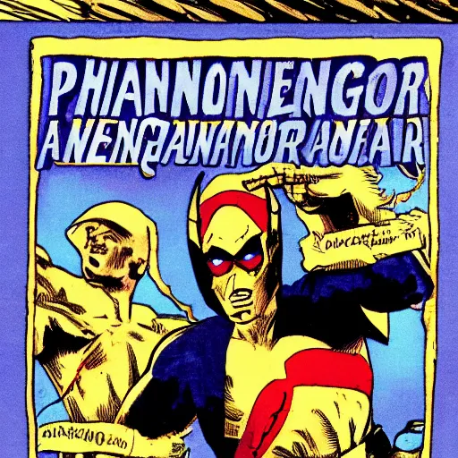 Prompt: Panel from the Phantom Avenger