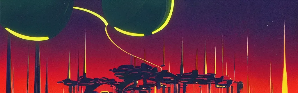 Image similar to 7 0 s sci - fi space station interior, retrofuturism, gouache, trees, animated film, stylised, illustration, by eyvind earle, scott wills, genndy tartakovski