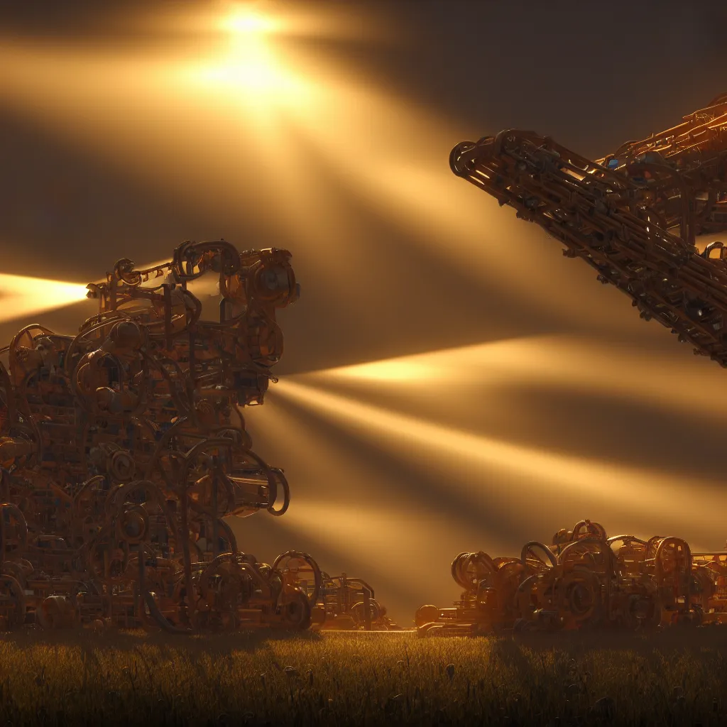 Prompt: factorio conveyer belt, close up, crepuscular rays, realistic octane render, 8k, ultra detailed, concept art, painted by gaston bussiere