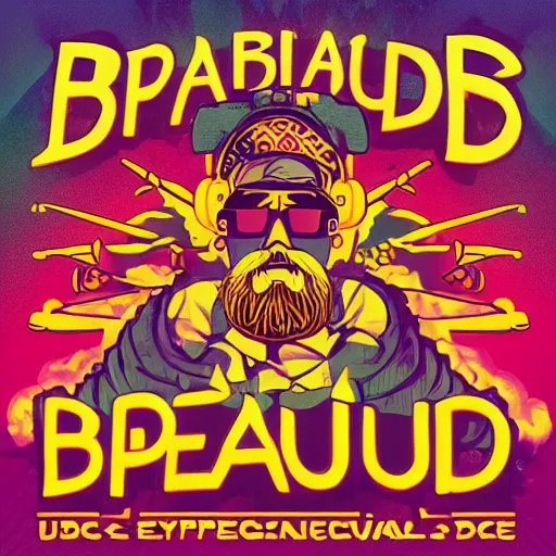 Image similar to beardthug, dj, music festival, hyperrealistic