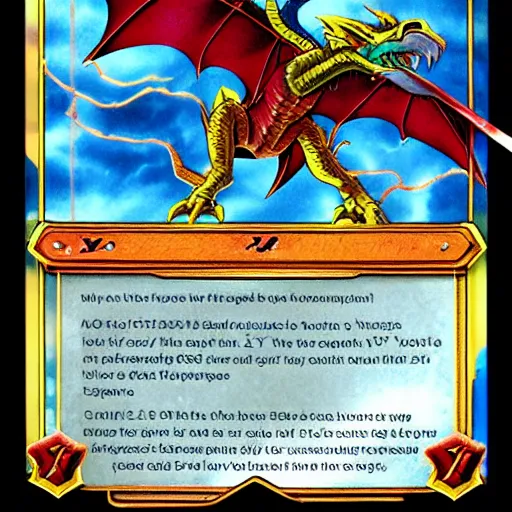 Image similar to yu - gi - oh card of a dragon