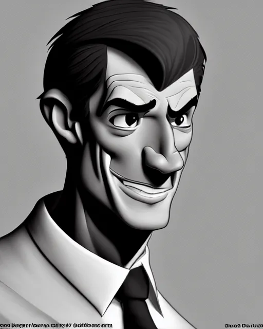 Prompt: handsome adult man character portrait, by don bluth, sci - fi environment, highly detailed, dynamic shadows, 4 k, wallpaper - 1 0 2 4