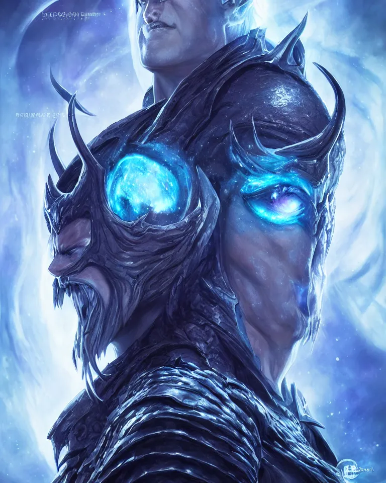 Prompt: beautiful cinematic fantasy poster, demon king of ice, beautiful glowing galaxy eyes, hybrid from The Elden Ring and art direction by Darius Zawadzki ;by artgerm; wayne reynolds art station; cinematic quality character render; low angle; ultra high quality model; production quality cinema model;