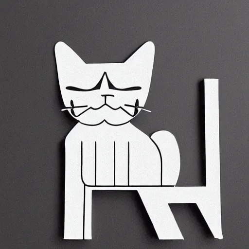 Prompt: black and white illustrated instructions on how to put together a cat made by ikea