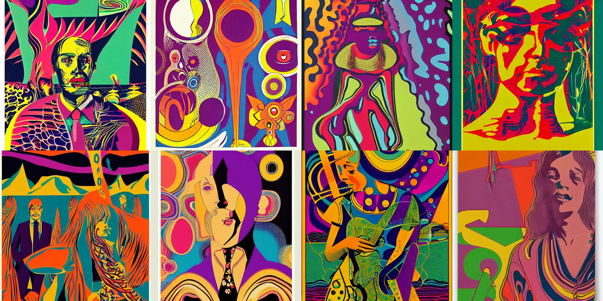 Prompt: subtle surrealism 60s psychedelia, high detail illustration, Andrew McGranahan poster