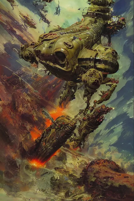 Image similar to full body portrait of martyn ford as huge slimy salamander attacking spaceship, dynamic action, by john berkey, norman rockwell, jack kirby, earle bergey, craig mullins, ruan jia, jeremy mann, tom lovell, marvel, astounding stories, 5 0 s pulp illustration, scifi, fantasy