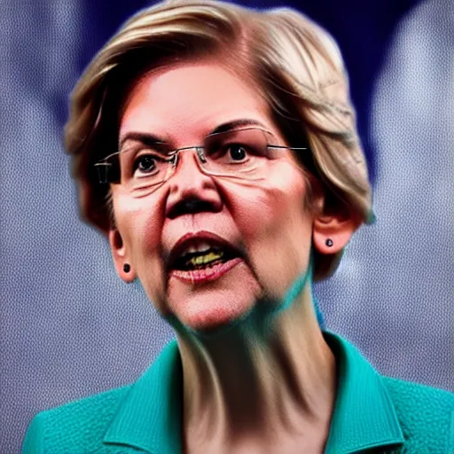 Image similar to 4 k detailed photo of elizabeth warren as a man to become president