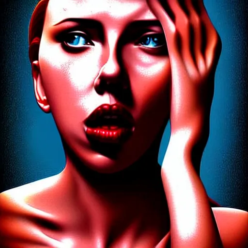 Prompt: epic professional digital art of scarlet johansson in the scream by edvard much, epic, stunning, gorgeous, much wow, masterpiece.